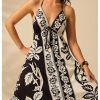 Women's Boho Floral Print Maxi Dress Halter Backless Flowy Long Vacation Beach Summer Dresses