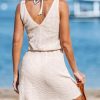 51kmXetCeIL.jpg Women Swimsuit Cover Up V Neck Sleeveless Waffle Knit Beach Coverup Dress