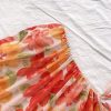 Women's Floral Strapless Mini Dresses Summer Beach Vacation Short Bandeau Bodycon Dress