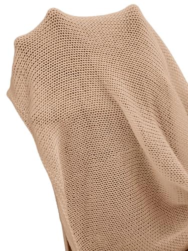 51pgww4YivL.jpg Women's Tie Backless Split Thigh Cover Up Maxi Dress Draped Cowl Neck Cami Dresses
