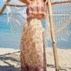 Women Ruffle Floral Summer Dress Spaghetti Strap Backless Flounce Casual Sundress Beach Holiday Maxi Dress